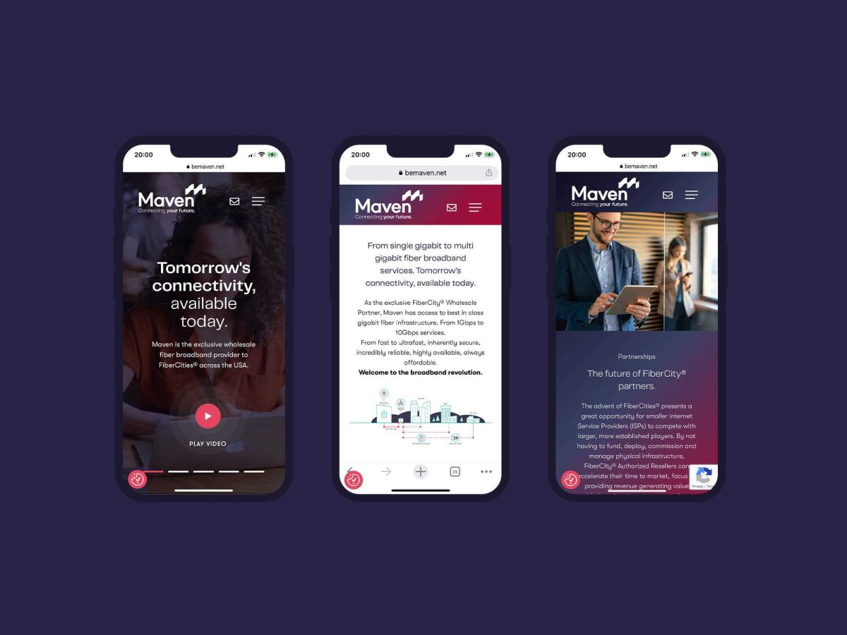 Maven mobile website design