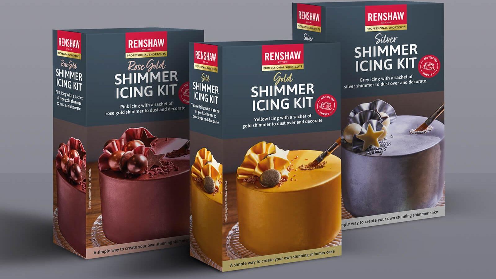 Packaging renshaw shimmer icing kits sevenseven warrington